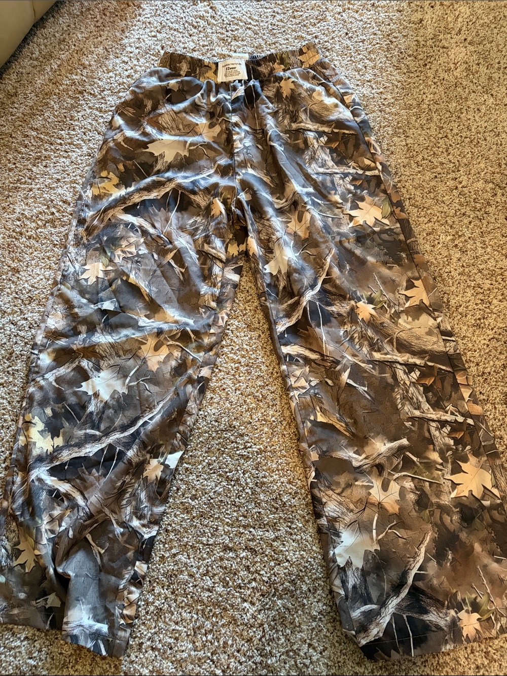 SHEIN Brown Leaf Camo Track Pants